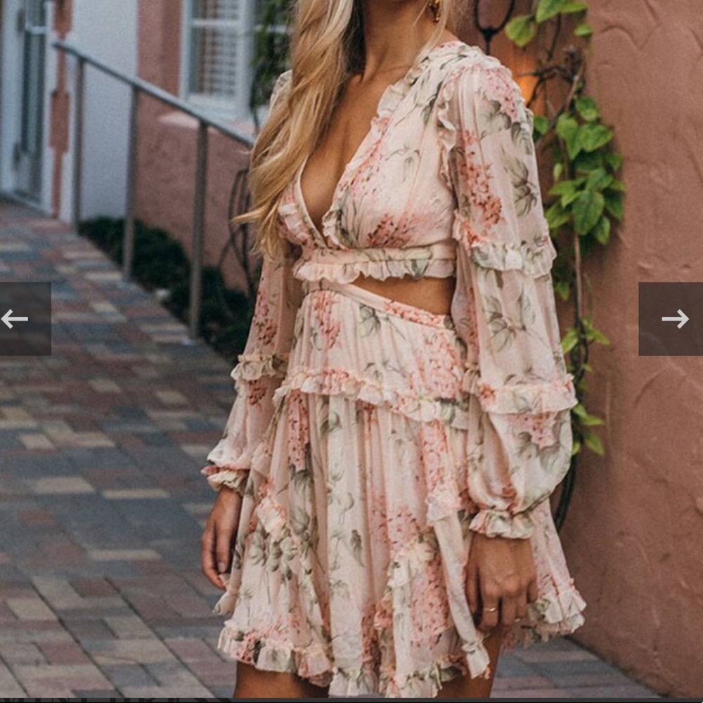 Ruffle floral dress